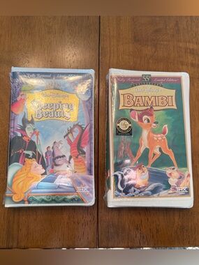 1997 Limited Edition Sealed Never Opened Disney Bambi Sleeping Beauty VHS Tapes